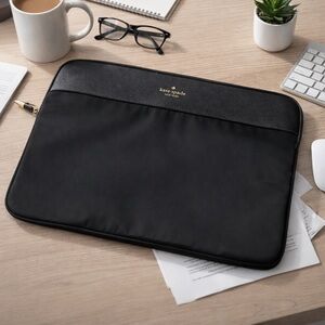 Kate Spade Black Universal Laptop Sleeve | 16” Slim Padded Case